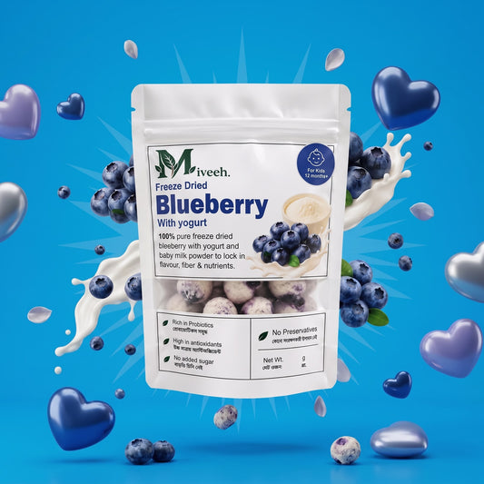 Blueberry with yogurt and milk powder for Kids (12 months+)